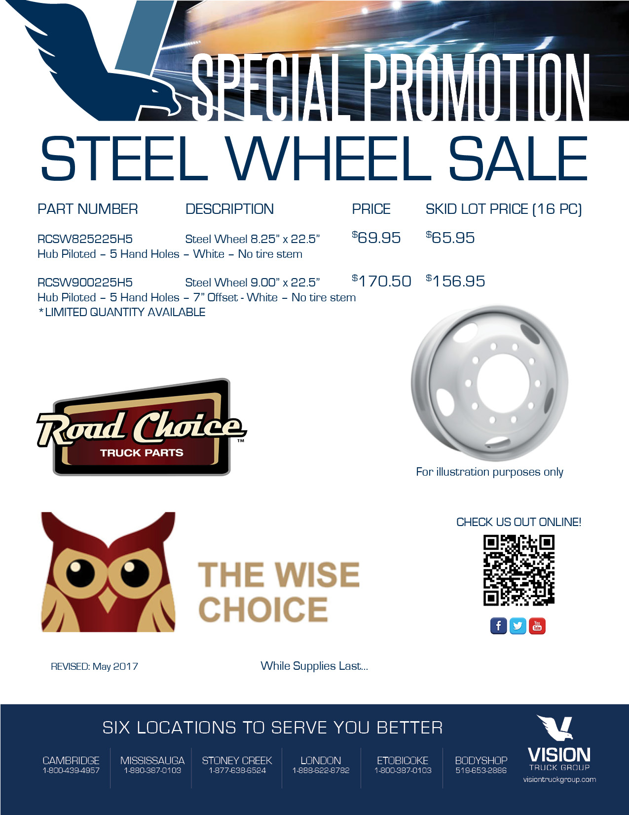 Road Choice Wheel Promotion